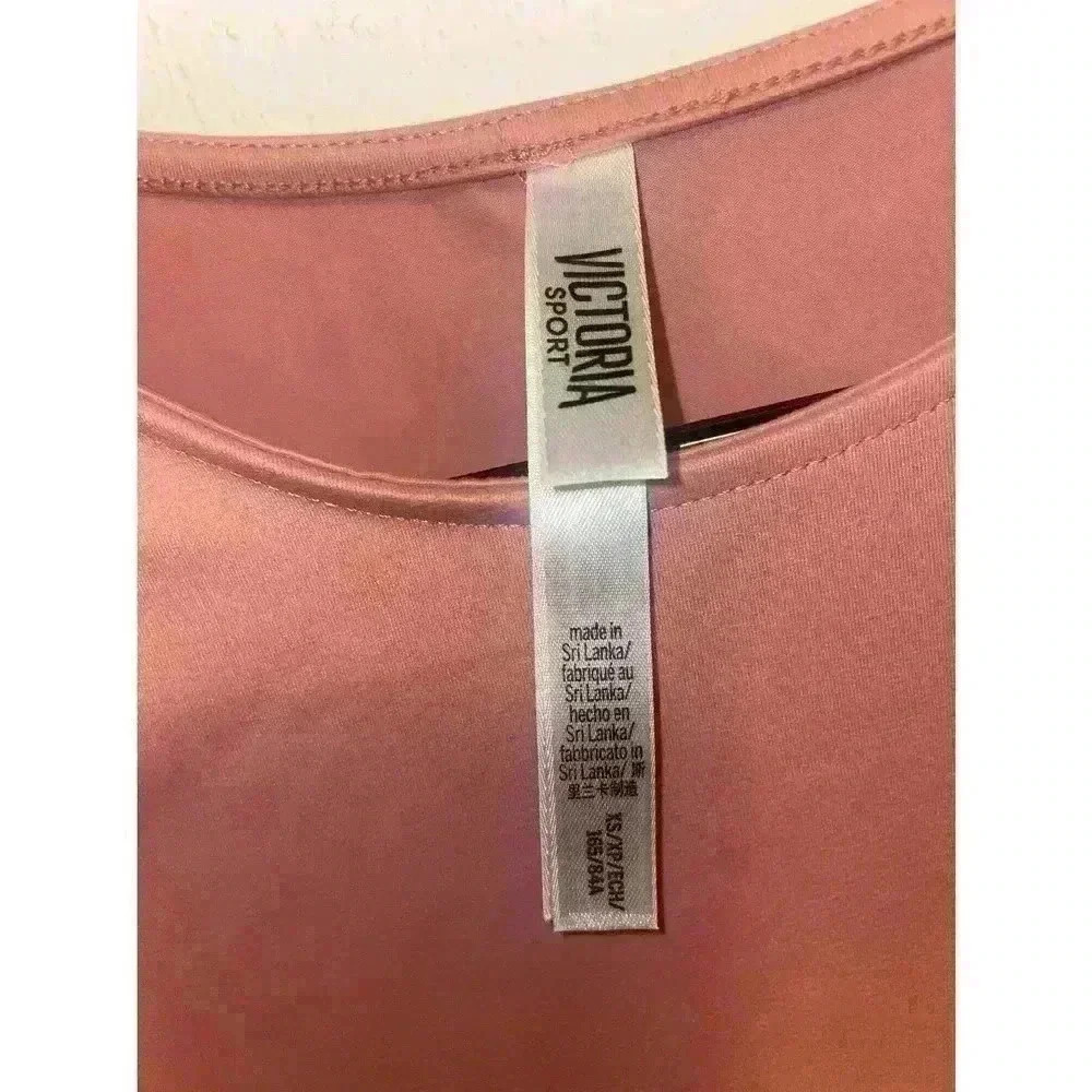 Victorias Secret Sport Womens Pink Long Sleeved Crop Top Size XS - Picture 3 of 3